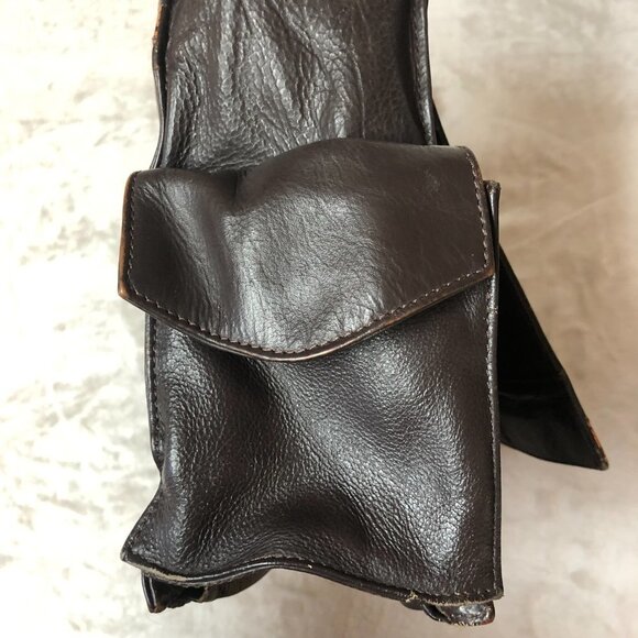 Brown Leather Satchel Messenger Bag - Picture 8 of 14
